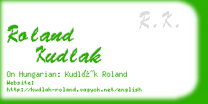 roland kudlak business card